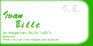 ivan bille business card